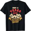 Nur ein Mädchen aus Texas in einer Welt aus Michigan Stolze Texaner Lustiges T-Shirt