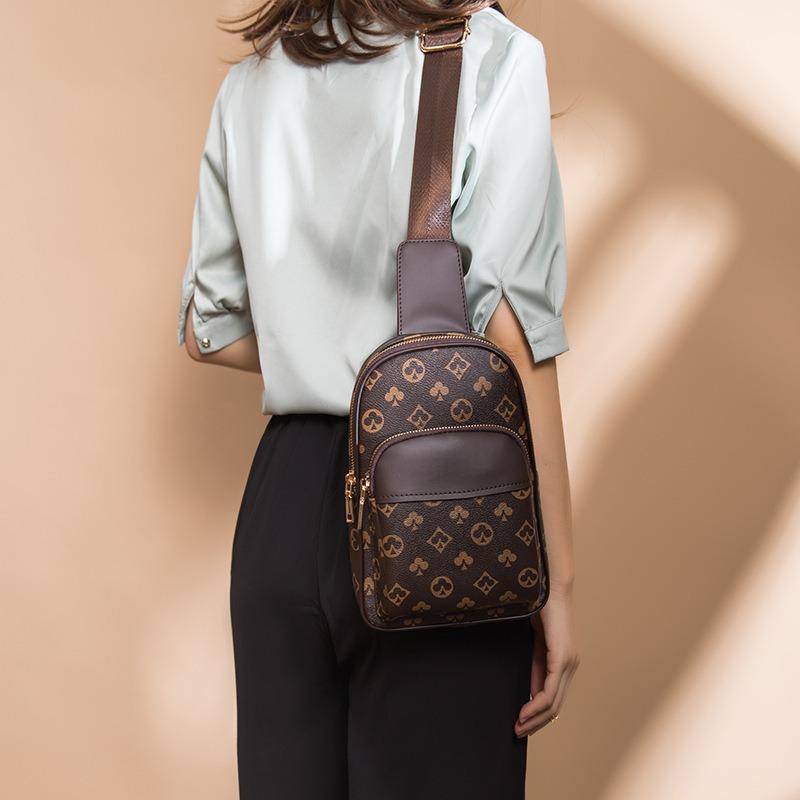 Fashion Printed Mobile Phone Breast Bag Unisex Trendy New Sports and Leisure Multi-purpose Shoulder Crossbody Chest Bag