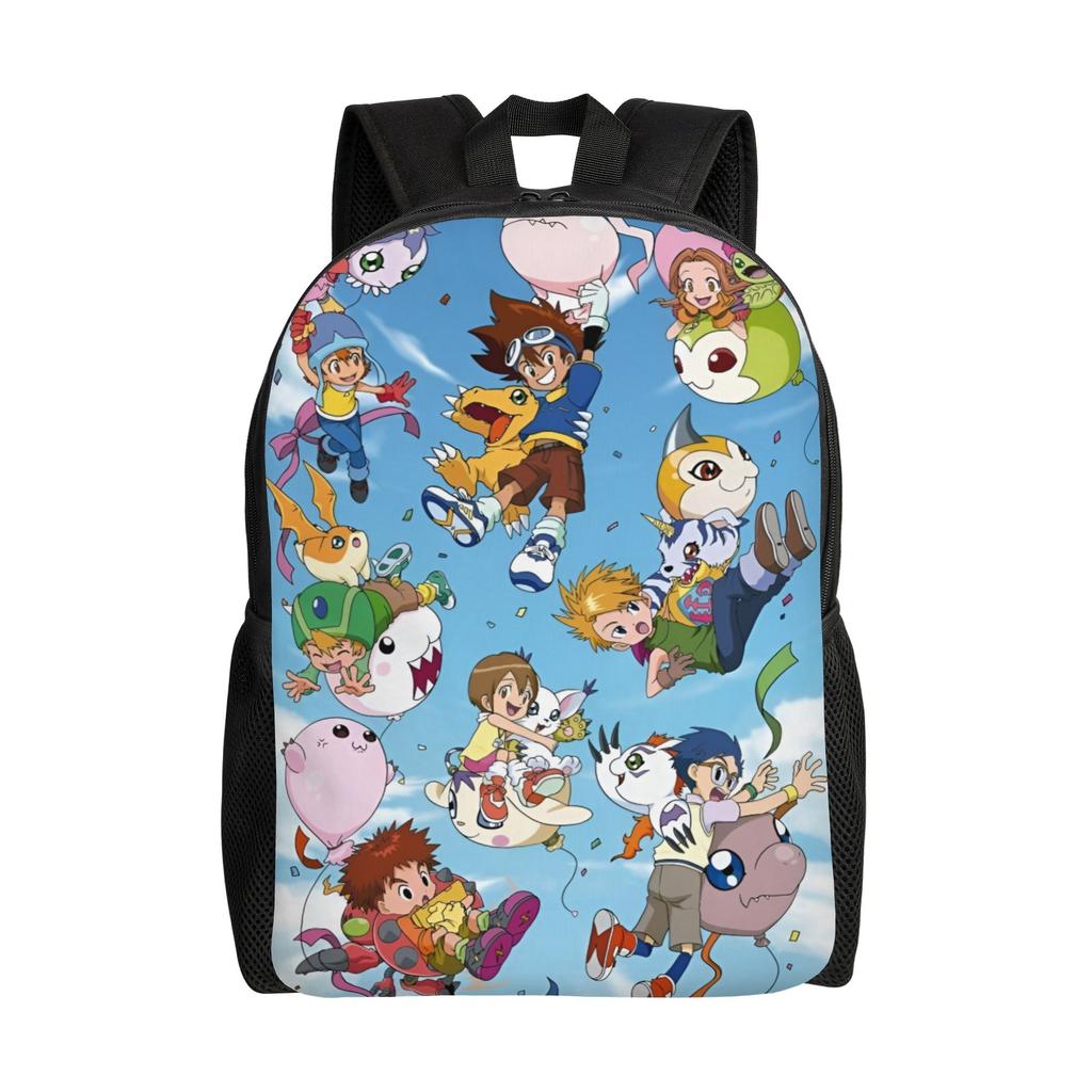 D-Digimons Backpacks for Men Women School College Student Bookbag Fits 15 Inch Laptop Cartoon Bags