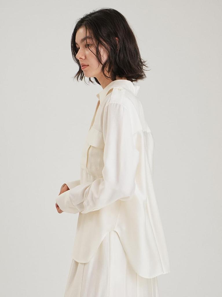 Silky Touch Shirt X Narrow Skirt Set Up 09WFO264147 IVR 1 [Mila Owen] Women's