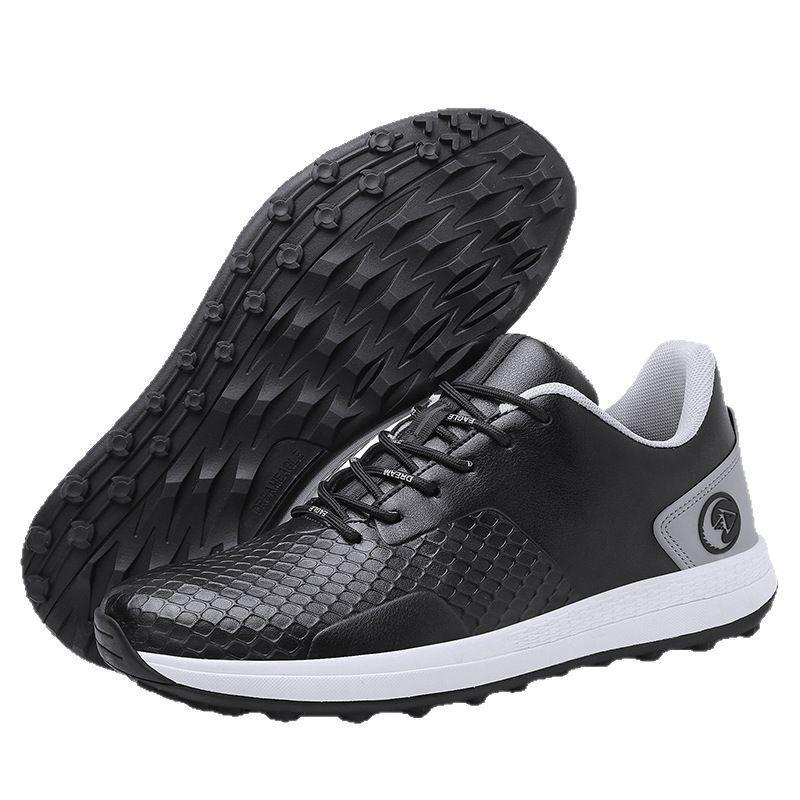 Golf Shoes Men's Waterproof Fixed Shoe Studs Sports Shoes Breathable Lace-up Anti-side Slip Sole Lightweight Men's Shoes