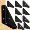 10pcs Heavy-Duty Iron L-Brackets: 90 Degree Angle Support, 1.3mm Thick Corner Braces for Durable Furniture Reinforcement, Screwless Design