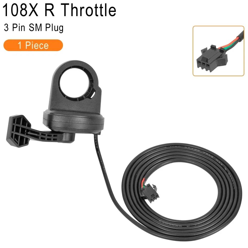 Universal E-Bike108X Throttle Right Finger Throttle 36V 48V 60V 72V Electric Bicycle Accelerator Voltage Right Thumb Throttles Throttles 2