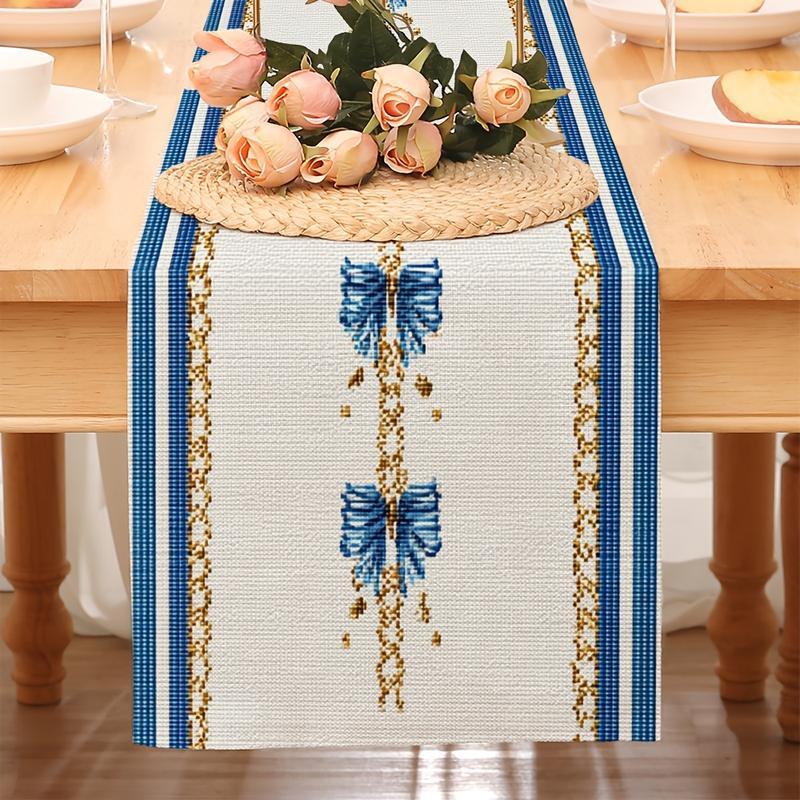 Blumen-Tischläufer, Amerikanischer Landhausstil, Esstisch-Dekoration, Heimtextil Langes Tischtuch Damenbekleidung