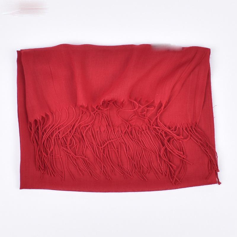 Solid Color Imitation Cashmere Scarf New Autumn Winter Solid Color Scarf for Both Men Women 100g Single Color Headscarf Shawl