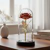 Preserved Rose in Dome with LED Light Artificial Eternal Rose Flower Gifts for Her Mom Women Valentine's Day Mother's Day Christmas Birthday Gift