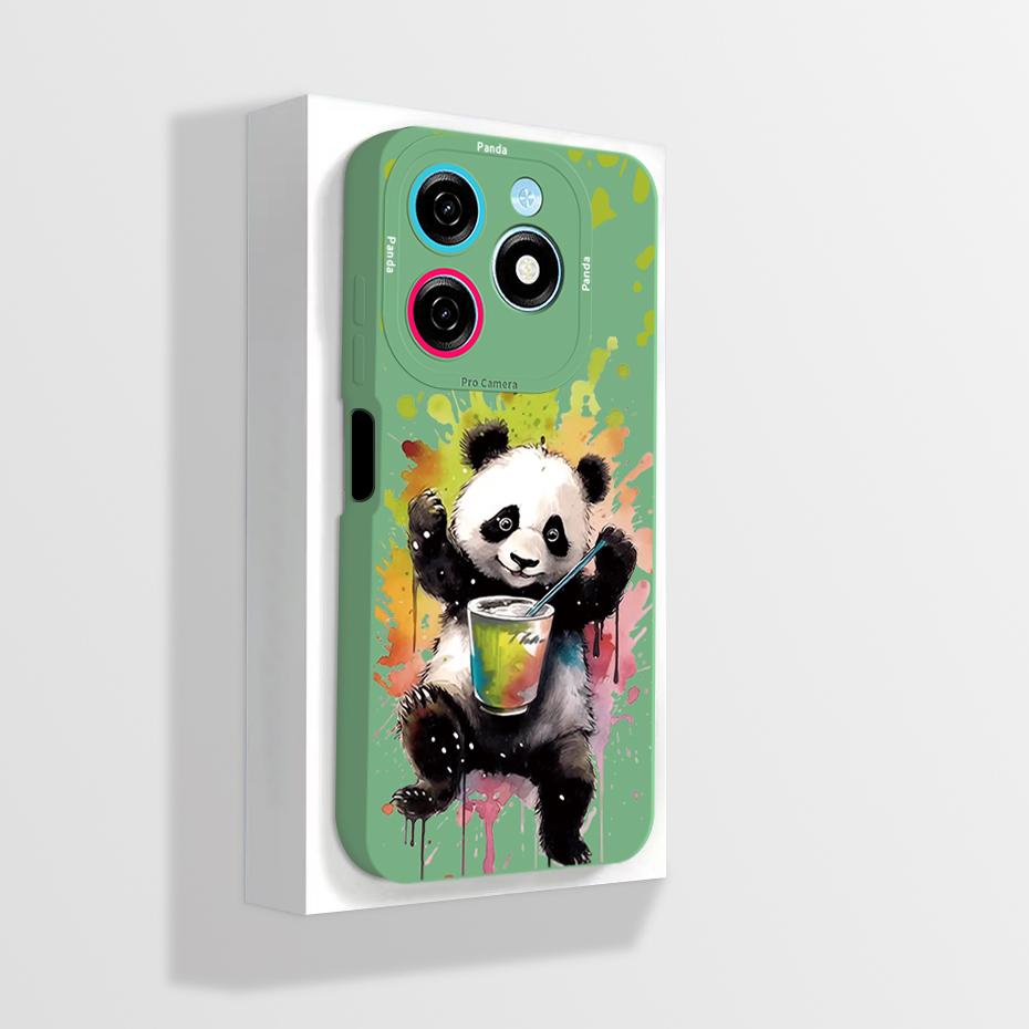 Pour Tecno Spark 20 20C Coque Mignon Dessin Animé Astronaute Carrée Silicone Liquide Souple Housse de Protection pour Téléphone Pour Tecno Spark20 20C Funda