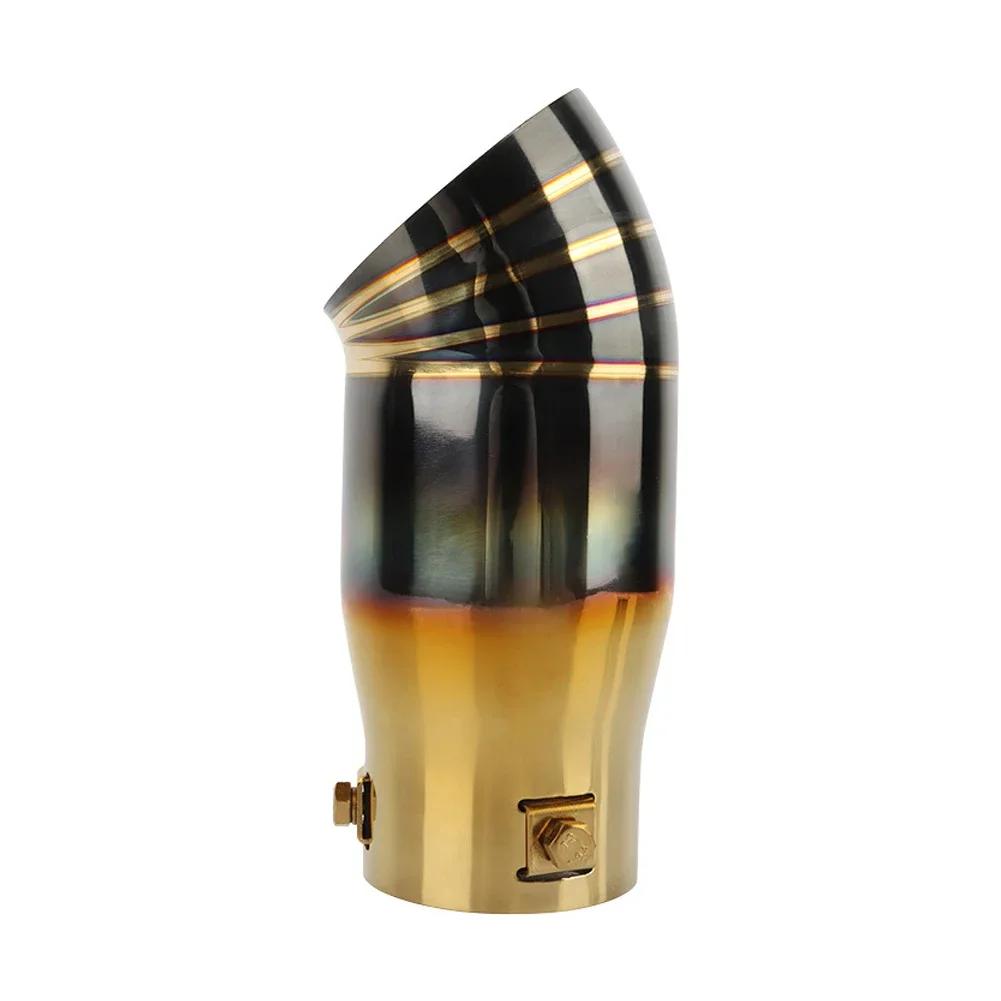 Țeavă Toba Eșapament Auto Universală 63mm Oțel Inoxidabil Crom Albastru Ars Auto Mașină Gât Coadă Ornament Accesorii Auto Spate