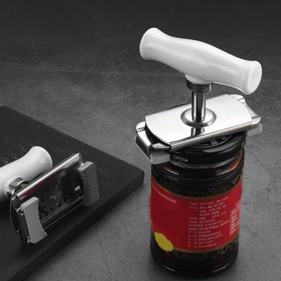 Abrelatas de Acero Inoxidable con Mango en T Multifunción Removedor de Tapas de Botellas y Latas para Cocina Ergonómico Resistente a la Corrosión Herramienta Esencial para Artritis y Debilidad