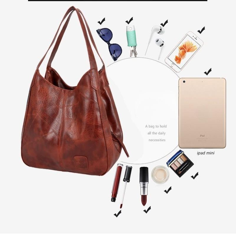 Women's New Trendy Soft Leather Shoulder Bag with Large Capacity and Versatile Fashion Crossbody Bag, Korean Version Women's Handbag