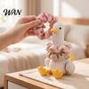Hair Rope Storage Holder 3D Printed Articulated Goose Ties Rack, Cute Knitted Texture Desktop Organizer for Dressing Table Accessories and Headbands,