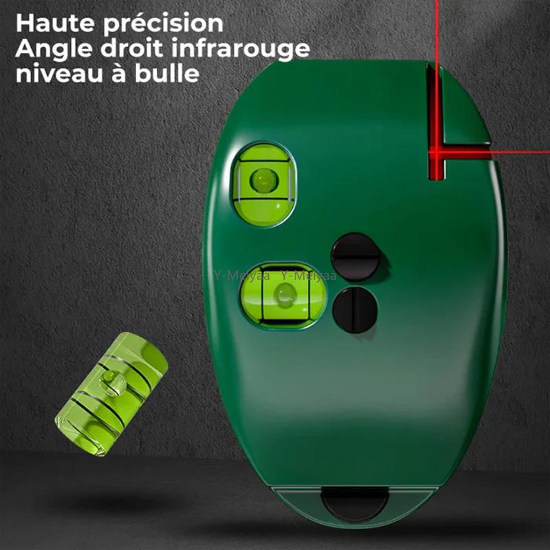 Vertical Mouse Laser Level Infrared Horizontal Line Right Angle Bubble Level Leveling 20M Long Distance 2 Lines Laser Levels