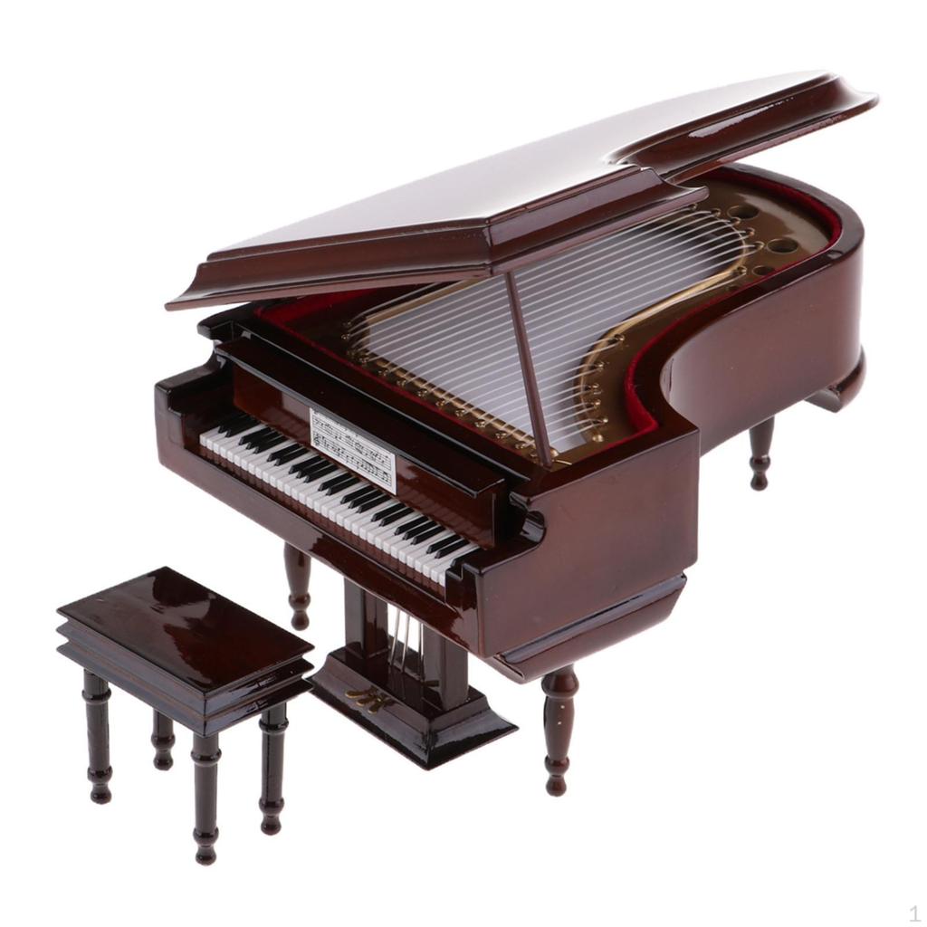 Modelo de montaje de modelado musical caja de música creativa piano de cola para decoración de cumpleaños