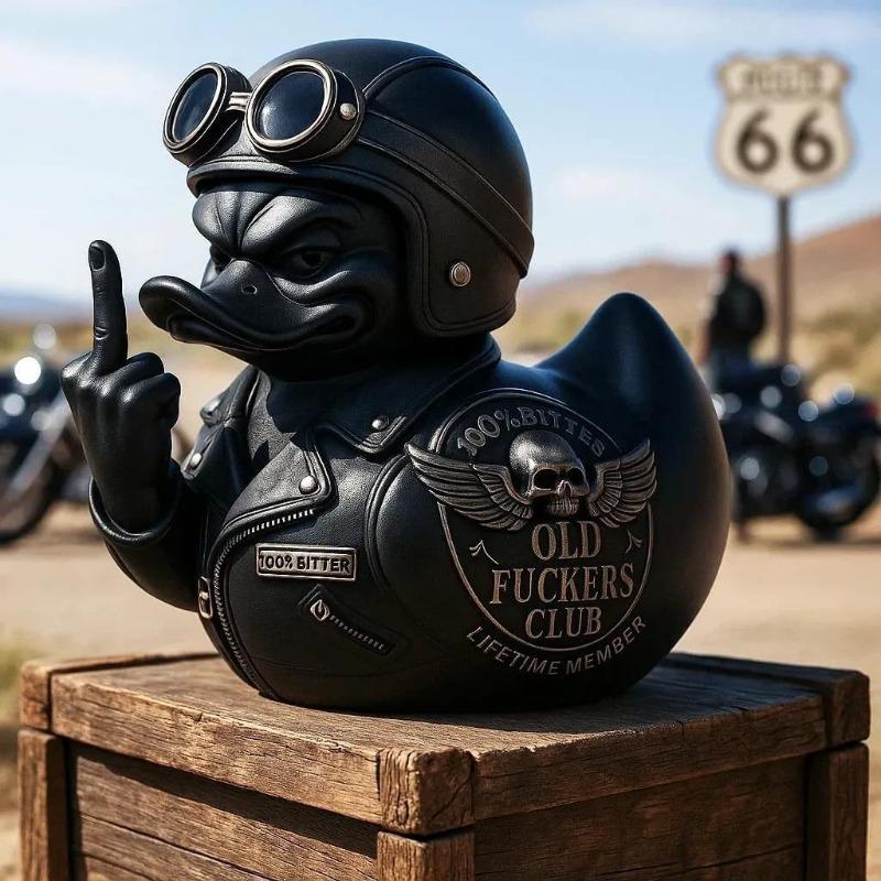Клуб стариков Утка Дом Настольные украшения Black middle finger duck