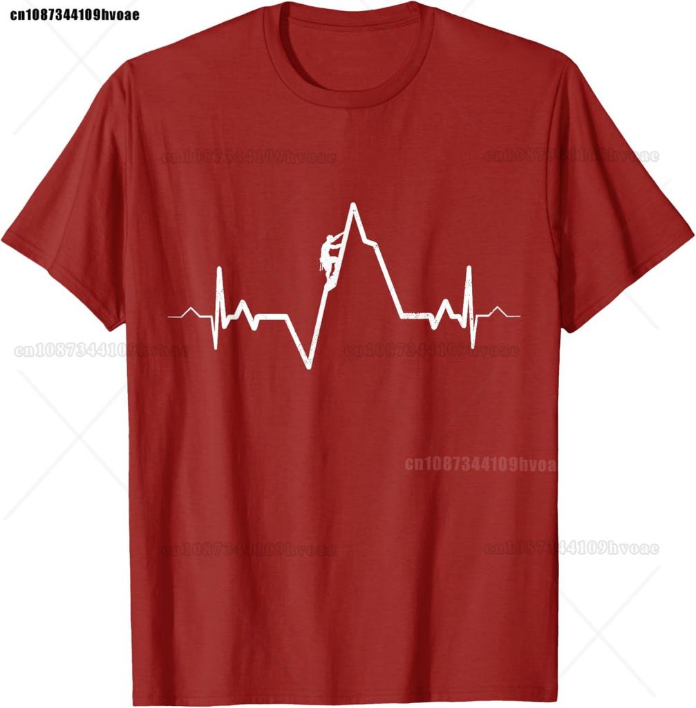 Climbing T-Shirt Heartbeat Rock Mountain Bouldering Gift T-Shirt