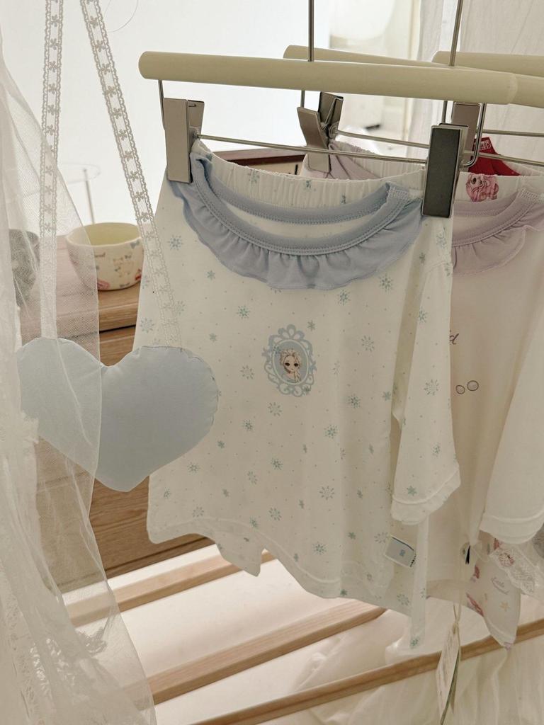 In Stock Hey Sweetheart Kids' Summer Tencel Pajama Set - Cool Short Sleeve Home Wear for Boys and Girls