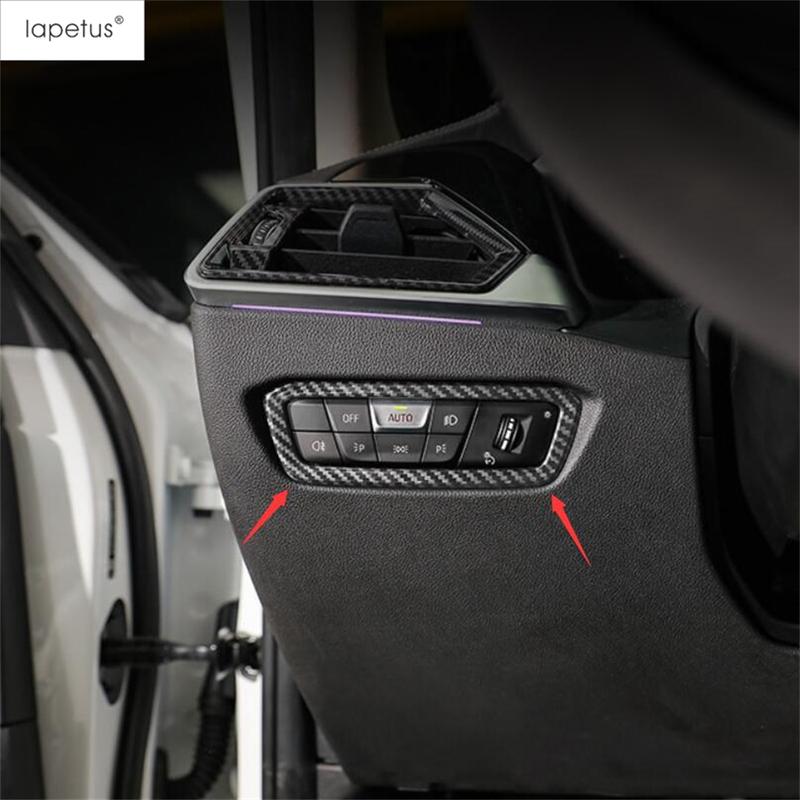 For BMW 3 Series G20  - 2024 Car Head Lights Lamps Switch Button Control Panel Decoration Cover Trim Accessories Interior