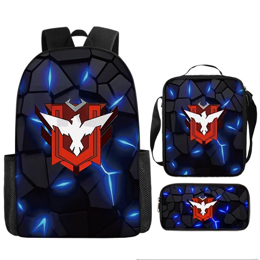 Kuromi Horror Smile Game Brawl Stars Vintage Backpack Set of 3, Multi-Functional Large Capacity School Bag Accessories