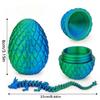 Creative Decompression Dragon Egg Chameleon Pendulum 3D Printing Dragon 2025 New Year Gift Colorful Set Desktop Ornament Kid Toy