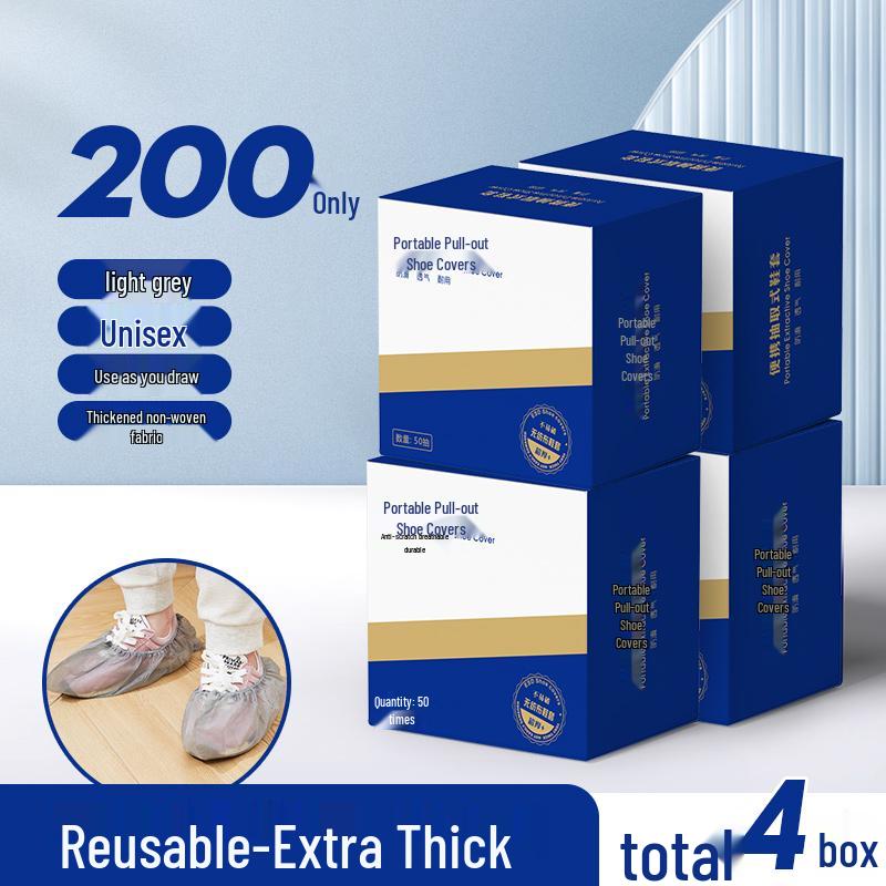 Waterproof Non-Slip Disposable Shoe Covers: Thick, Wear-Resistant, Non-Woven Foot Covers for Indoor Use