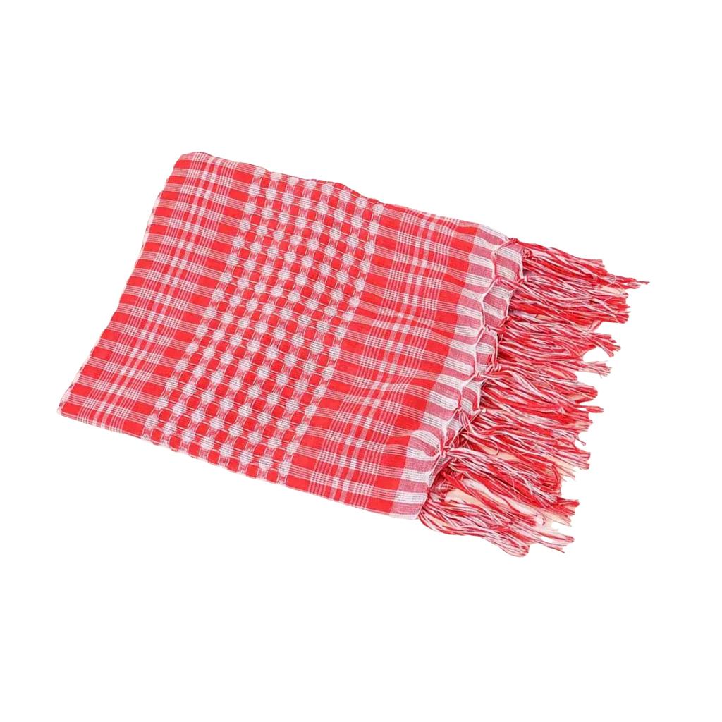 Soft Polyester Checkered Shemagh Scarf With Fringe Trim For Kids Various Outfit Arabic Shoulder Wrap For Boy Daily Wear