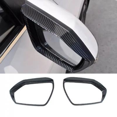 For Hyundai Elantra -2024 Carbon Fiber Mirror Rain Eyebrow Trim