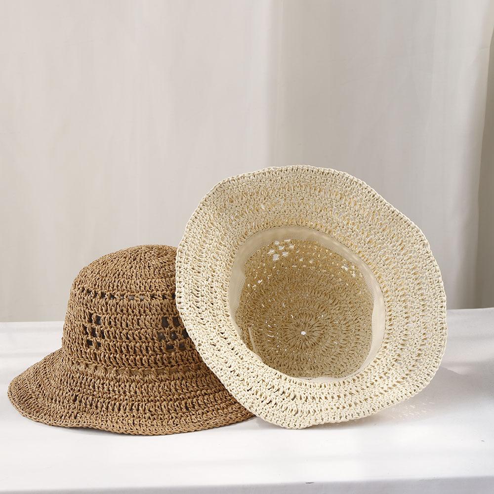New Fashion Ladies Summer Hoilday Floppy Straw Hat Women Wide Brim Beach Foldable Straw Sun Hat Sun Cap s