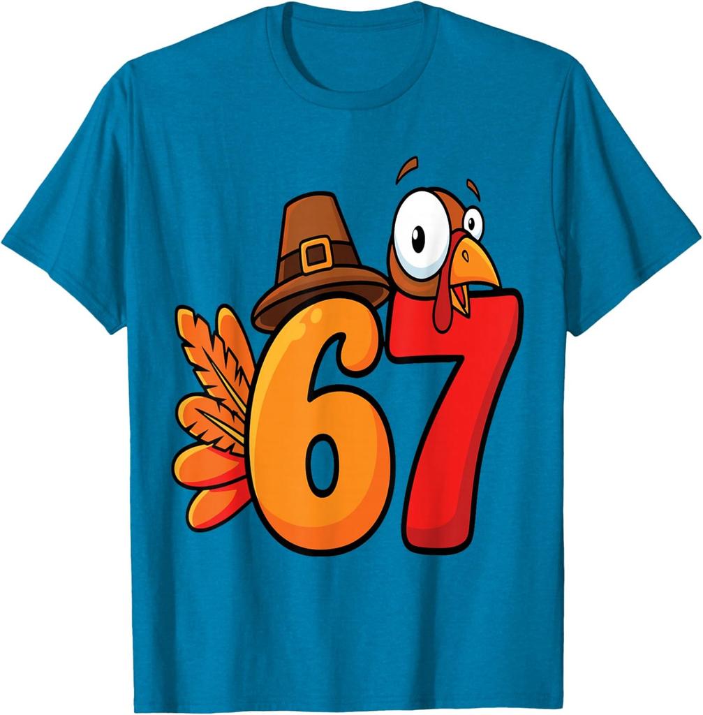 67 Meme Thanksgiving Turkey Day Funny Holiday Design Unisex T-Shirt