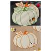 Elegant Embroidered Pumpkins Leaf Placemat For Halloween Dining Table Decoration Waterproof And Heat Resistant Kitchens Tableware