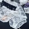 Ladies Spring and Summer Sexy Lace Thin Band Hollow Jacquard Net Gauze Triangle Briefs