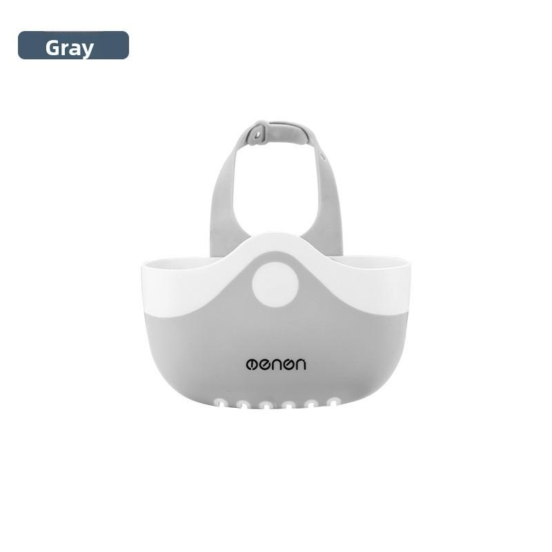 

1PCS Sink Sponge Drain Hanging Bag Kitchen Faucet Hanging Bag Free Punching Pool Sponge Drain Hanger Sink Rag Storage Basket 1PCS серый