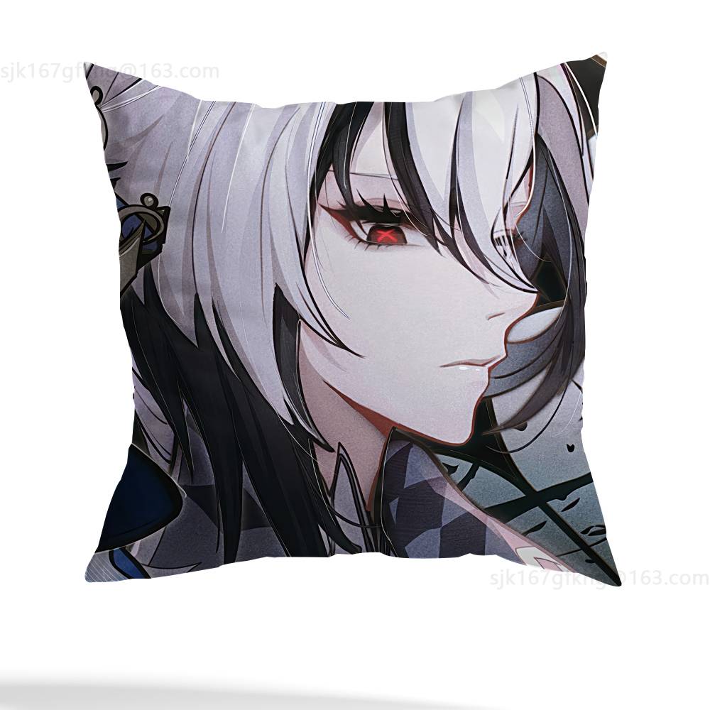 Arlecchino Genshin Impact Kissenbezug Milbenabweisender Kissenbezug Unsichtbarer Reißverschluss Seidig kurzer Plüsch Sofakissenbezug