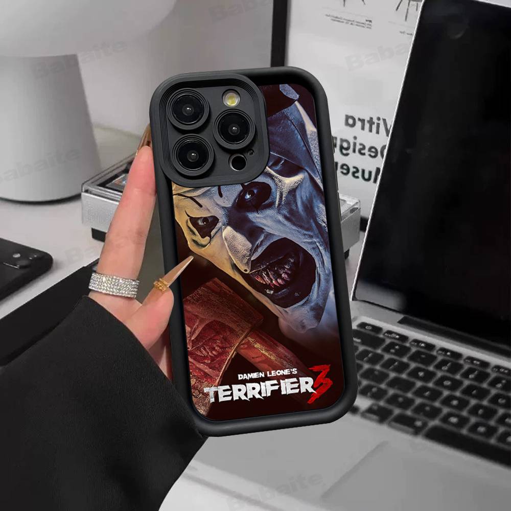 

Horror Movie Terrifier Silicone Phone Case For IPhone 17 Pro Max 16 15 14 13 12 11 Plus 17 Air iPhone 14 pro