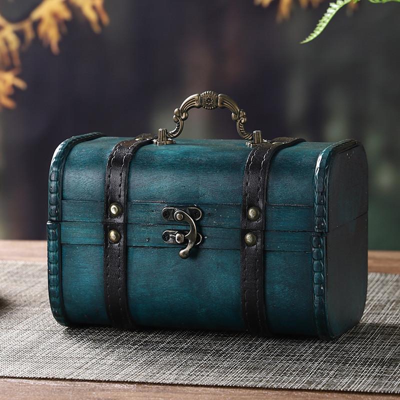 Handmade Wood Storage Box With Cover For Trinkets And Essentials Tabletop Display