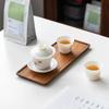 Wooden Restaurant Container Dessert Cake Tea Storage Tray Dinner Plate Snack Dishes Fruit Organizer