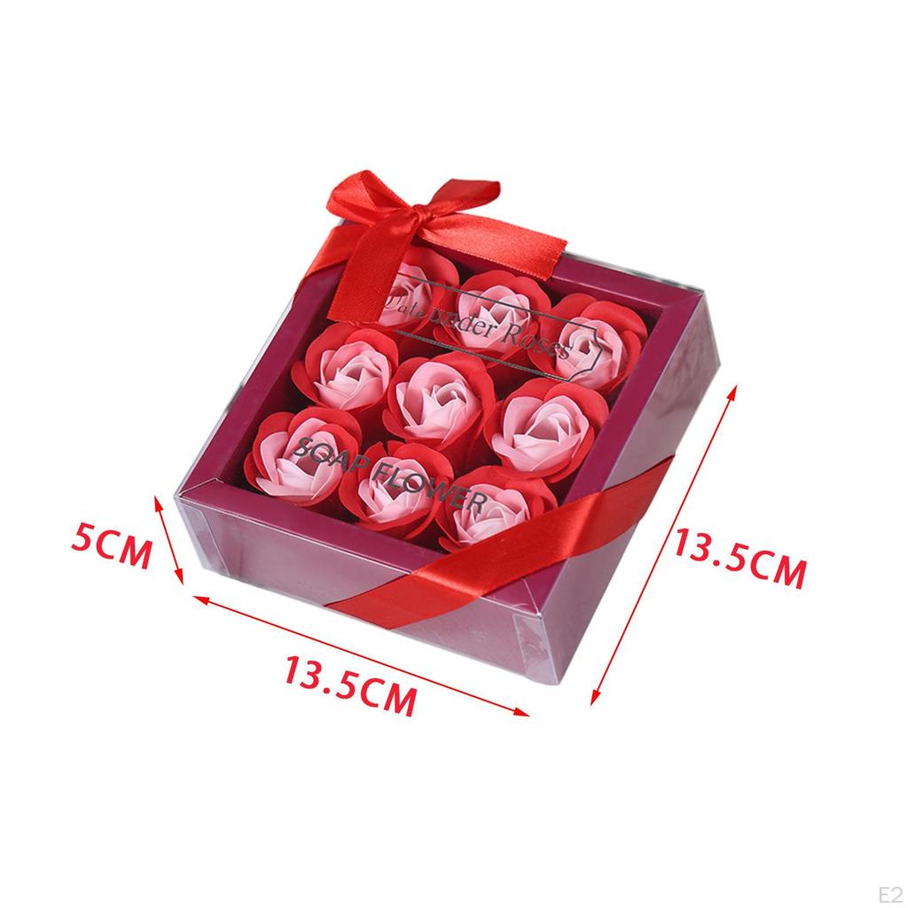 Kunstbloem Rozen Zeep Set in Cadeaubox Jubileum Zachte Aanraking Valentijnsdag voor