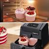 Wiederverwendbares Design Heißluftfritteuse Eierform 3 Fächer Silikon Muffinform Heißluftfritteuse Backbecher Backen Küche