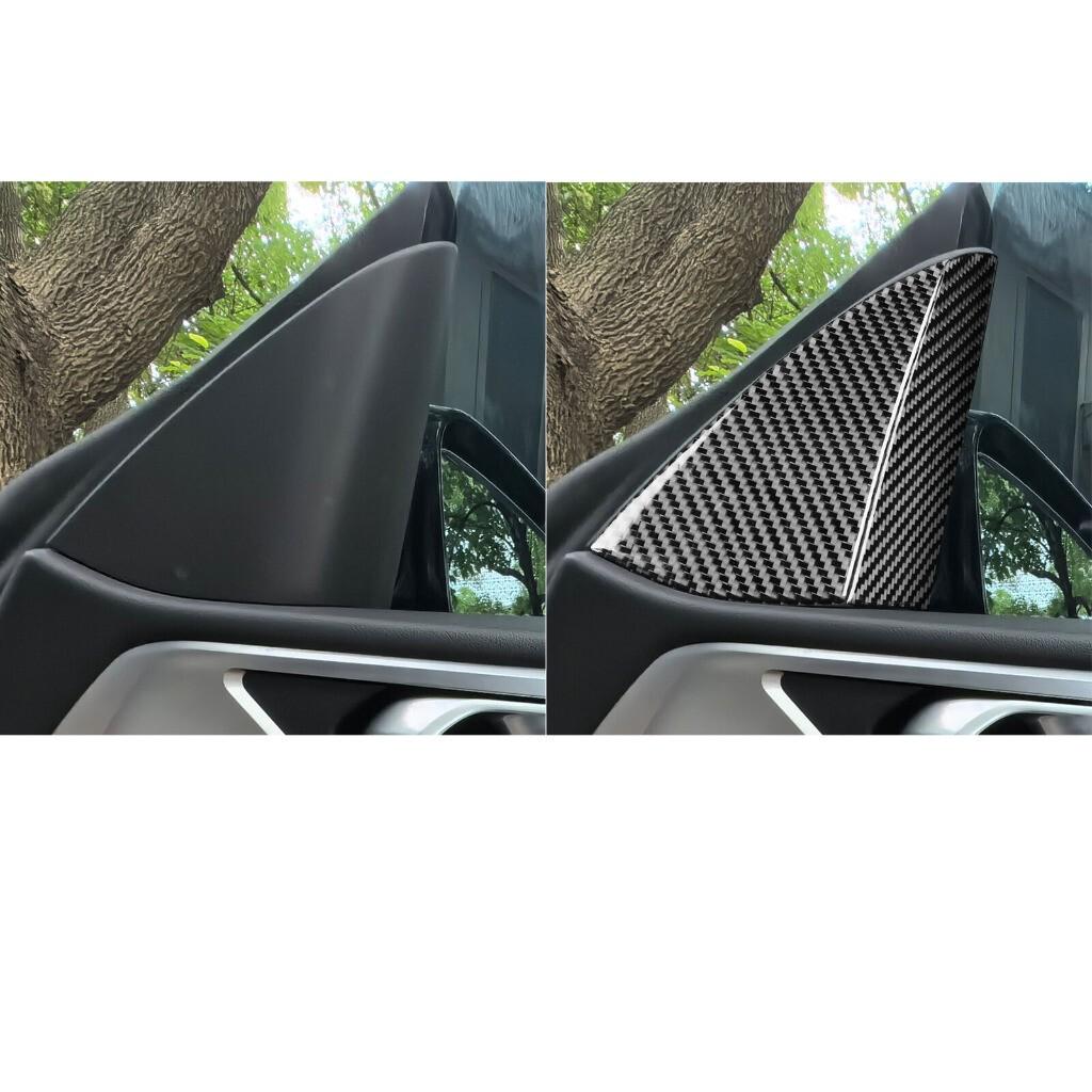 Real Black Carbon Fiber A-pillar Speaker Trim For BMW 4Series M4 G22 G82 G83 21+
