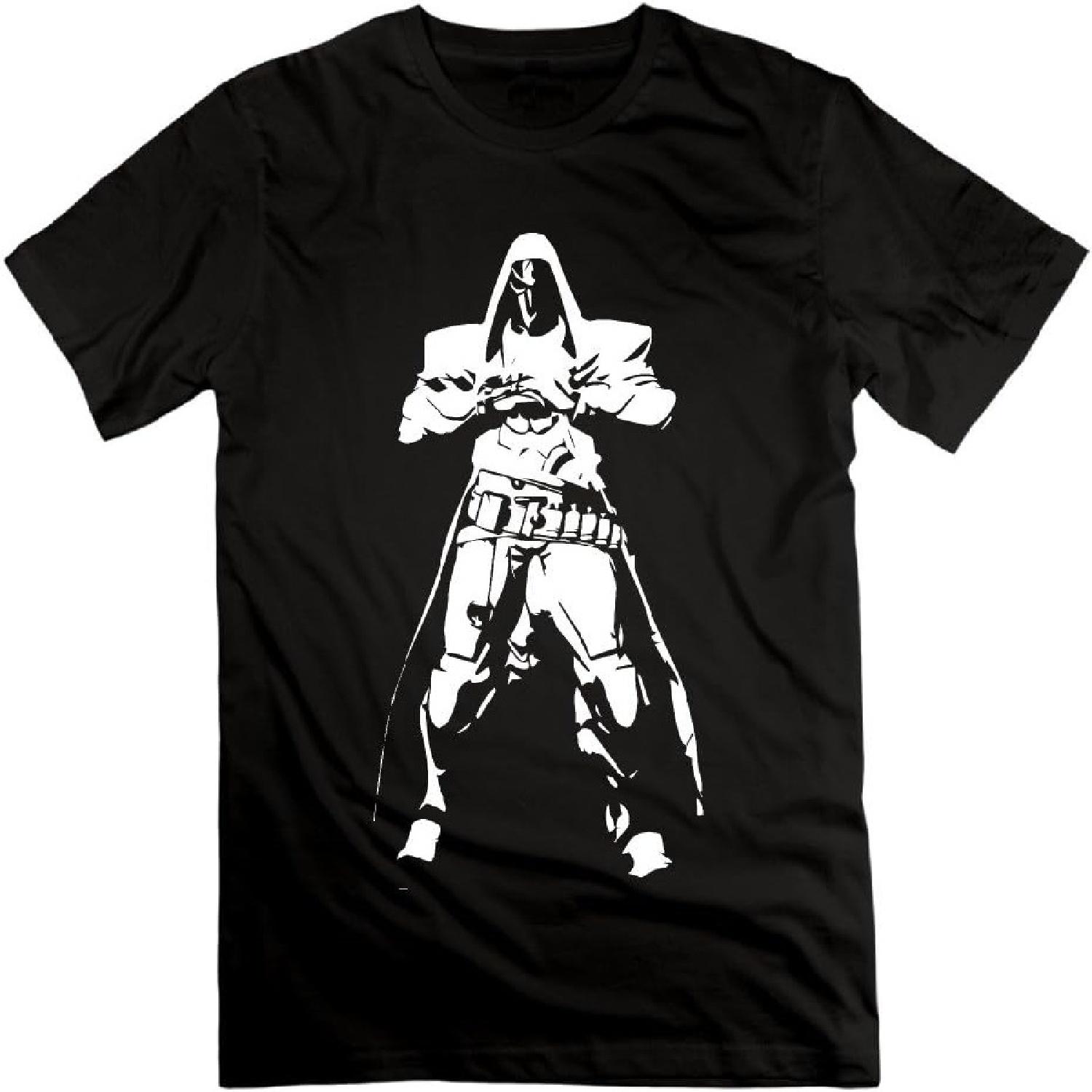 

Мужская футболка с коротким рукавом с персонажем Overwatch Sombra ARG Reaper, черная XXXXXL чёрный