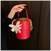 Mini Handbag With Flower Pendant Women's 2025 New Fashion Mobile Phone Bag High-end Small Exquisite Crossbody Bucket Bag
