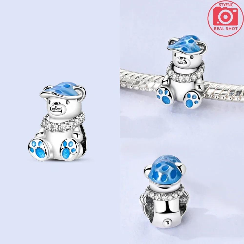Original Copper Cute Pet Dogs Cats Bears Elephants Pendants Beads Fit Bracelet Making Women Jewelry Diy Birthday Fine Gift