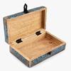 20.32 Cm Wooden Jewellery Storage Box with Tree of Life Design Blue Trinket Organizer with Metal Lock Ideal for Women, Wedding Festival Gifts