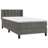 Maison Exclusive - Sommier à lattes de lit avec matelas Gris foncé 100x200 cm