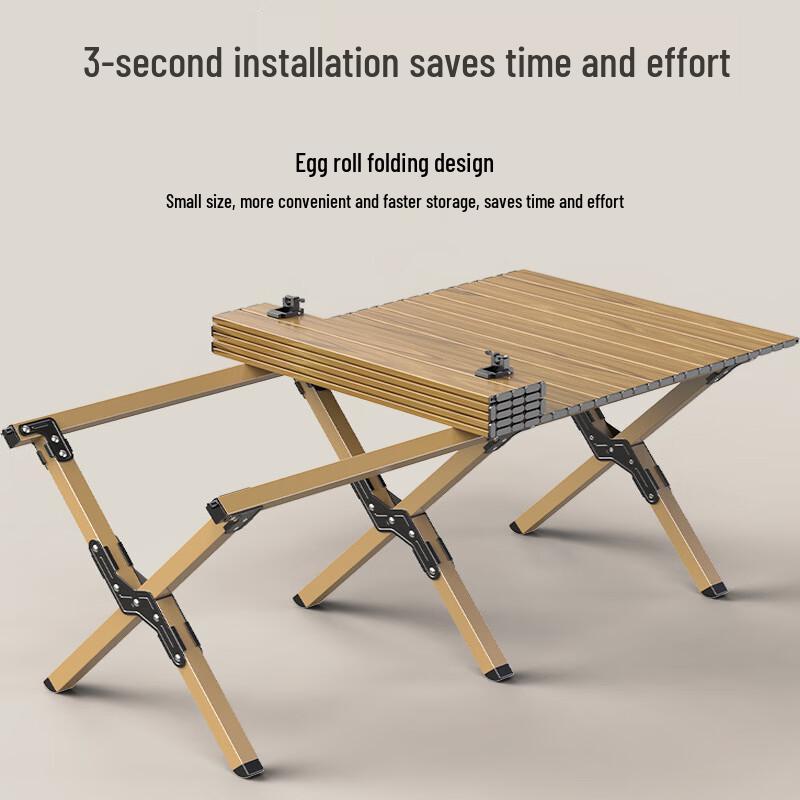 Portable Aluminum Roll-up Camping Table