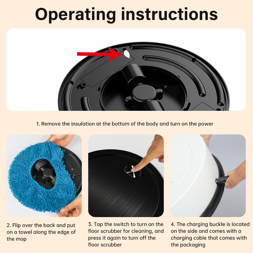 Robot electric de curățat podeaua Robot reîncărcabil de curățat podeaua Mașină de curățat automată fără fir pentru uz casnic