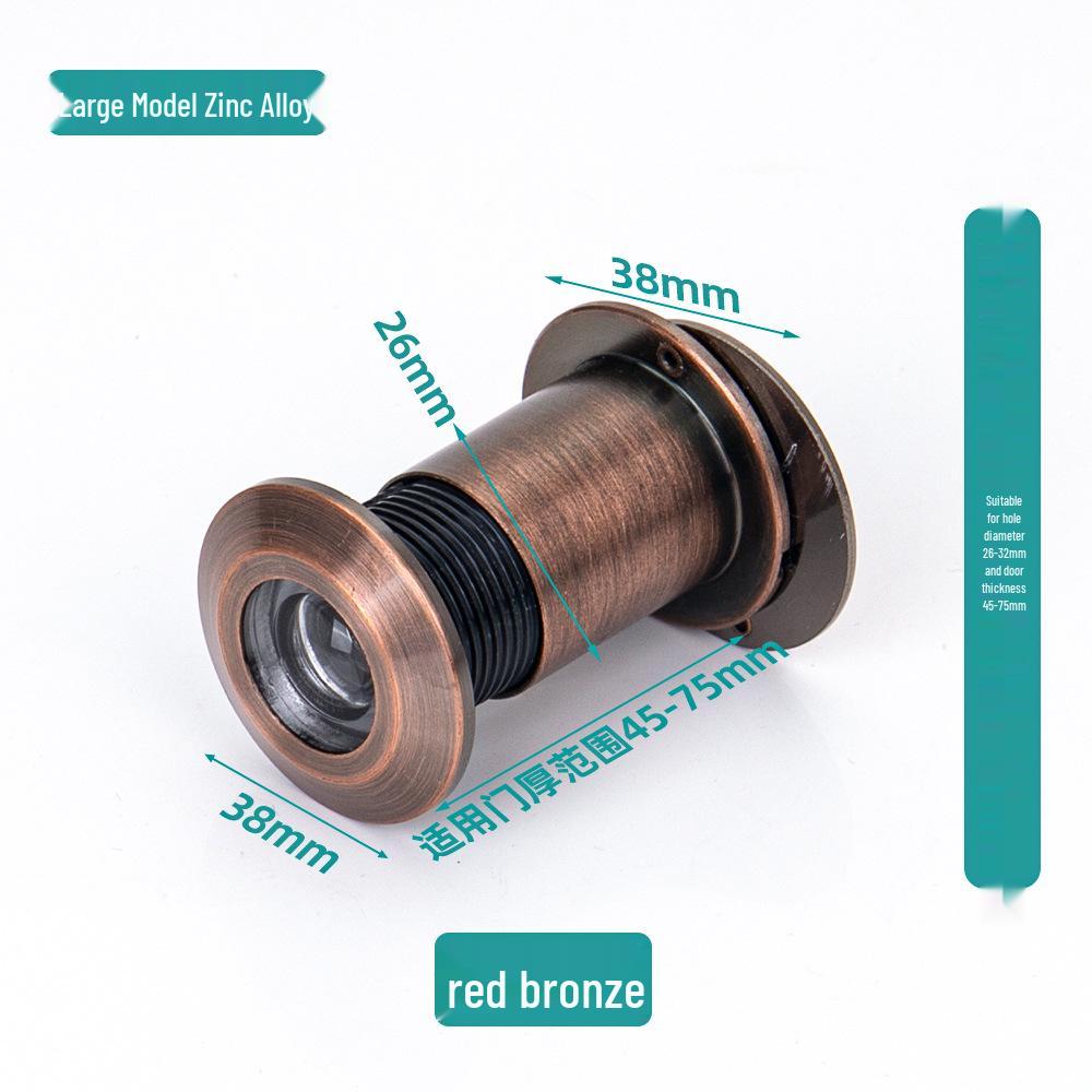 Zinc Alloy Adjustable Peephole Viewer - Anti-pry HD Cat Eye for Apartment Doors