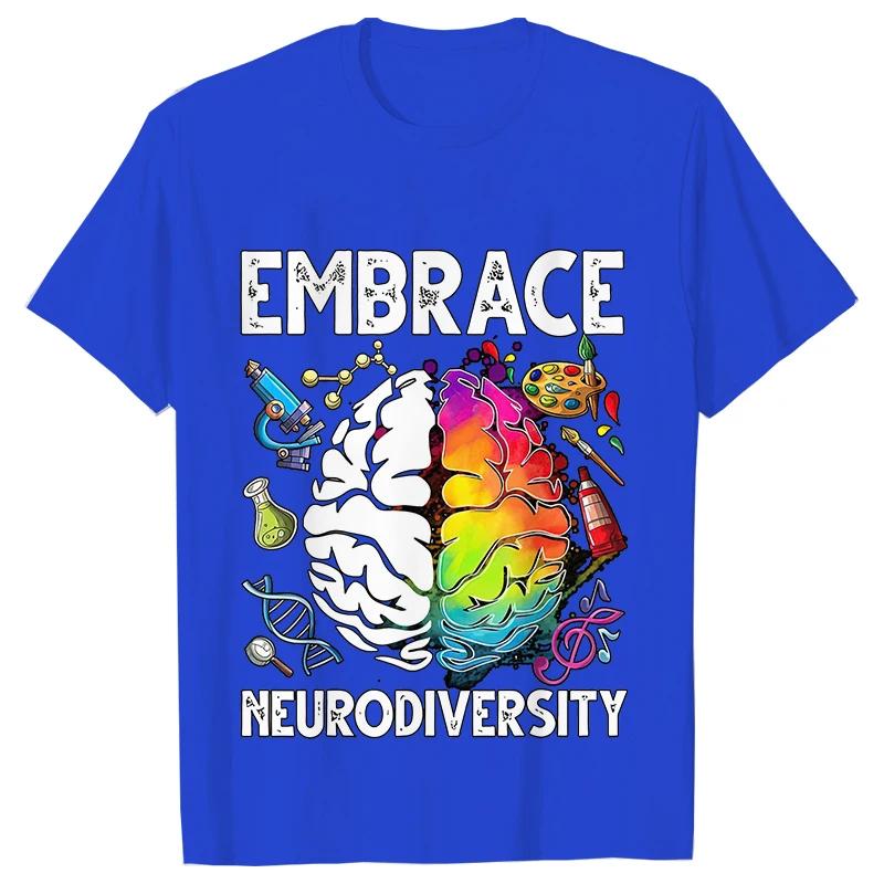 Akzeptiere Neurodiversität Shirt für Frauen Autismus Bewusstsein Mutter Grafik T-Shirts Kurzarm Übergröße T-Shirt Frauen Tee Kleidung