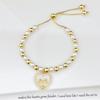 Hot Sale Zircon Shell Mother Theme Copper Bead Pearl Chain Bracelet Fashion for Women Mom Holiday Mother's Day Jewelry Gift