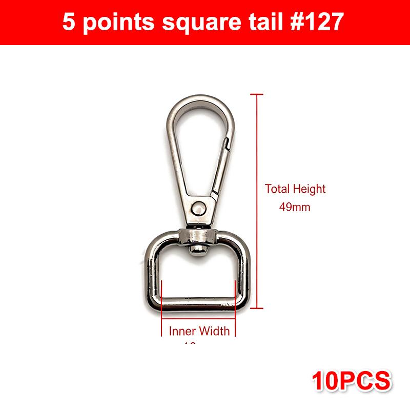10Pcs Zinc Alloy Swivel Snap Hooks With Heavy Duty Rust Proof Structure For Diy Bag Making Keychain Lanyard Crafting Projects