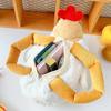 Jouets Peluches Forme Poulet Moche Poule Peluche Sac à Main Mignon Pendentif Poulet Porte-clés Poupée Sacoche Portefeuille pour Femmes Pantoufles Maison